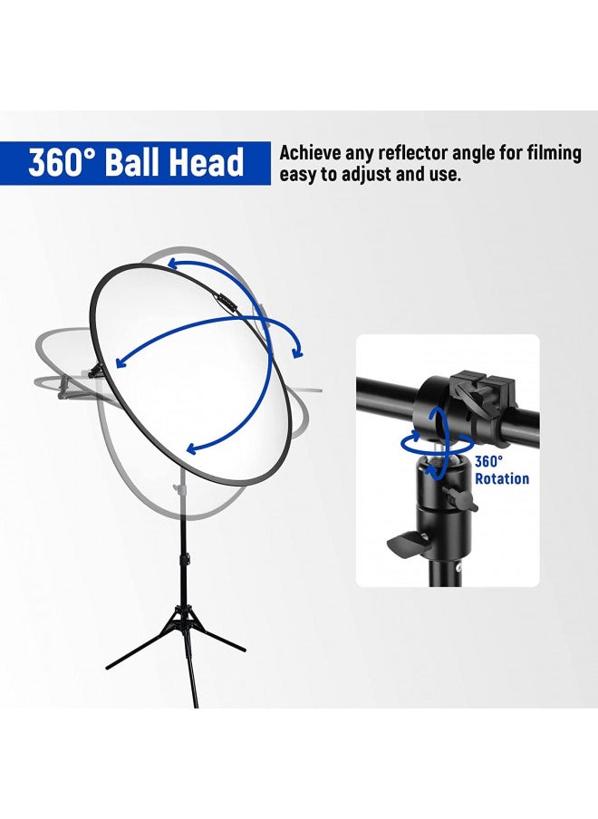 Neewer NEEWER Extendable Reflector Holder Arm, Photo Studio Telescopic 27.9 to 47.2 Boom Arm 360 Degree Swivel Reflector Bracket for Product and Portrait Photography, Ideal for Studio & Outdoor Photography  - Image 3