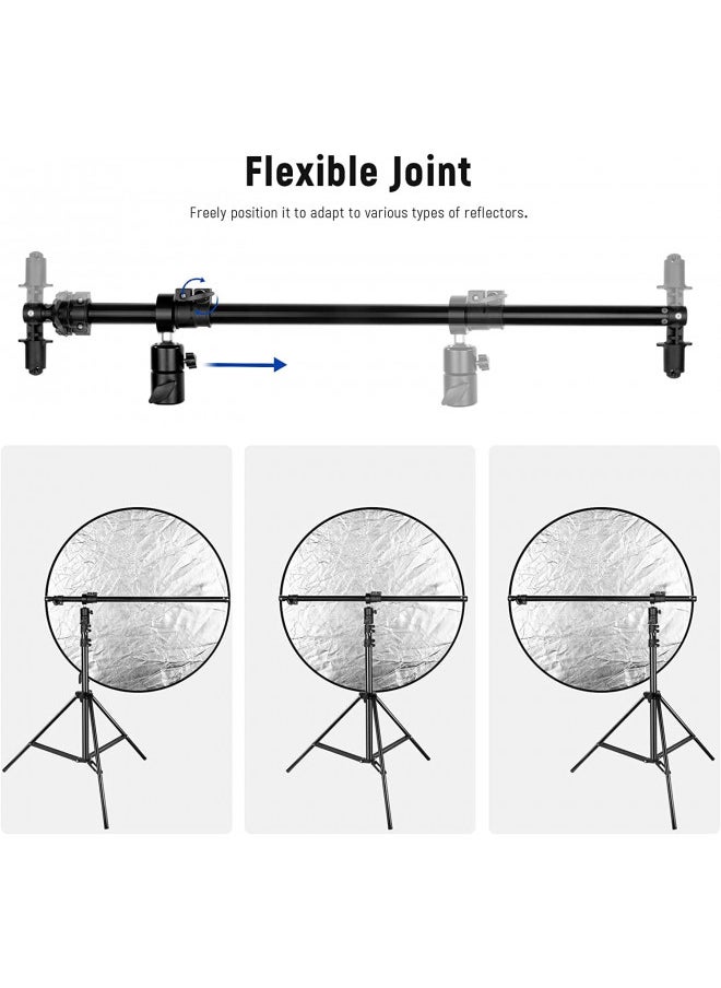 Neewer NEEWER Extendable Reflector Holder Arm, Photo Studio Telescopic 27.9 to 47.2 Boom Arm 360 Degree Swivel Reflector Bracket for Product and Portrait Photography, Ideal for Studio & Outdoor Photography  - Image 2