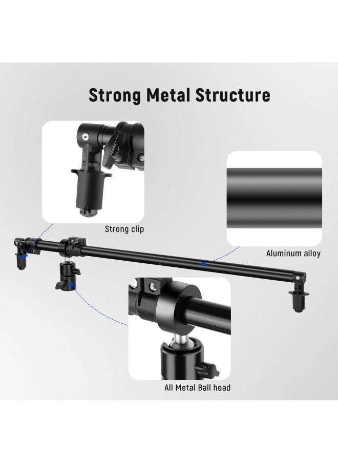 Neewer NEEWER Extendable Reflector Holder Arm, Photo Studio Telescopic 27.9 to 47.2 Boom Arm 360 Degree Swivel Reflector Bracket for Product and Portrait Photography, Ideal for Studio & Outdoor Photography  - Image 4