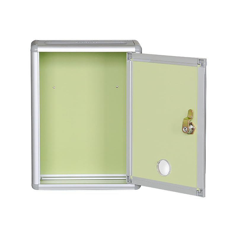 Krevia Ticket Box Letter Box for Home or Office Comment Box with Lock Table top or Wall mounting, 6 Replaceable Labels - 1pc (Silver Color - Image 5