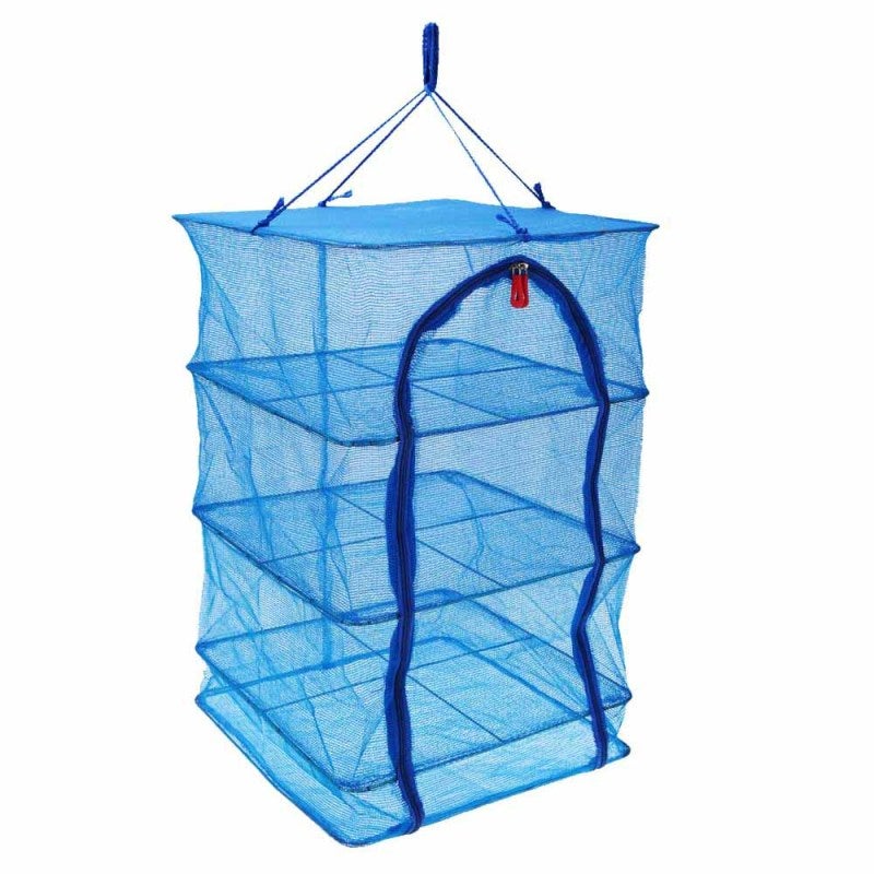 Hanging Drying Net: 4 Layers With Zipper Front - Foldable Storage Design Vegetable Drying Net For Home Kitchen, Outdoor Use And Pet-proof Dish Protection - Image 3