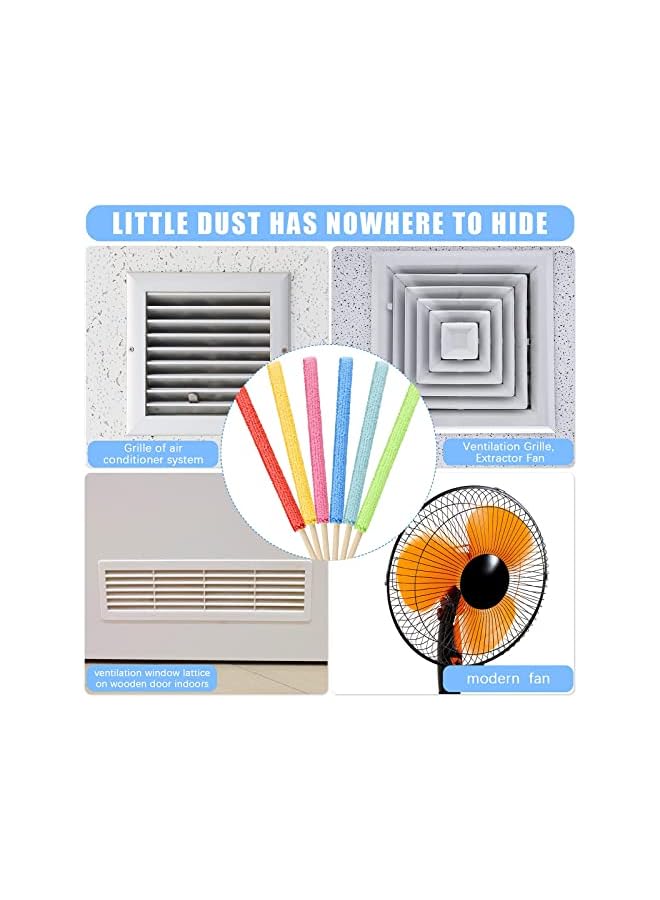 promass Microfiber Detail Duster Sticks Crevice Cleaning Tool Crevice Cleaning Brush Dusters for Cleaning Home Car Window The Smallest Spaces (24 Pieces) - Image 4