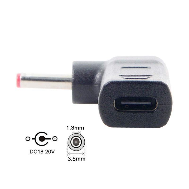 Chenyang محول تشين يانغ CY USB 3.1 نوع C USB-C إلى DC 19V 3.5x1.3mm 1.35mm محاكي مشغل محول لجهاز View Sonic M1+ (3.5x1.3mm) - Image 5