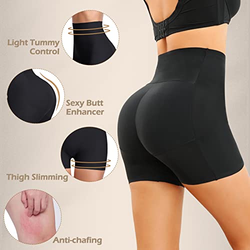 JOYSHAPER شورتات رفع المؤخرة النسائية JOYSHAPER مع حشوات مؤخرة للتحكم في البطن باللون الأسود L - Image 3