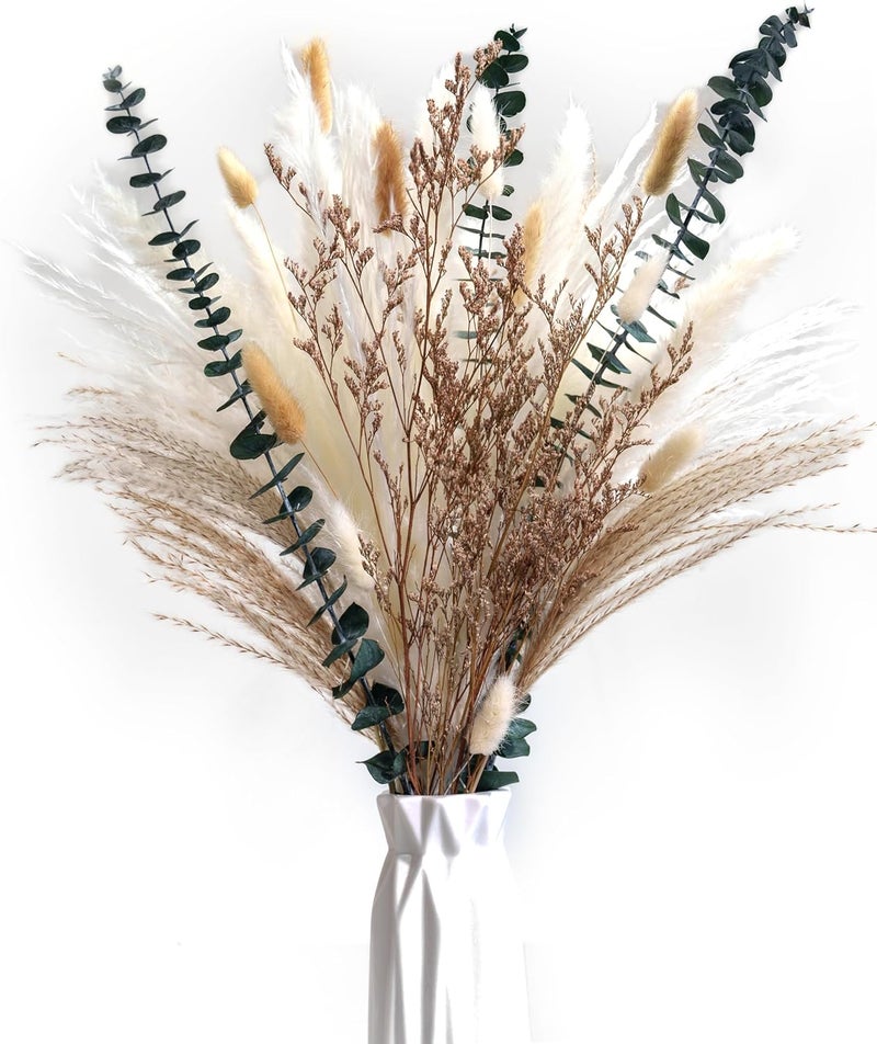 Kocat Olive Green Bathroom Decor and Boho Wedding Bouquets - Blended Dried Bouquet and Pampas Grass Bouquet - Unleash Your Creativity with Chic, Versatile Dried Greenery & Green House Decor - Image 3