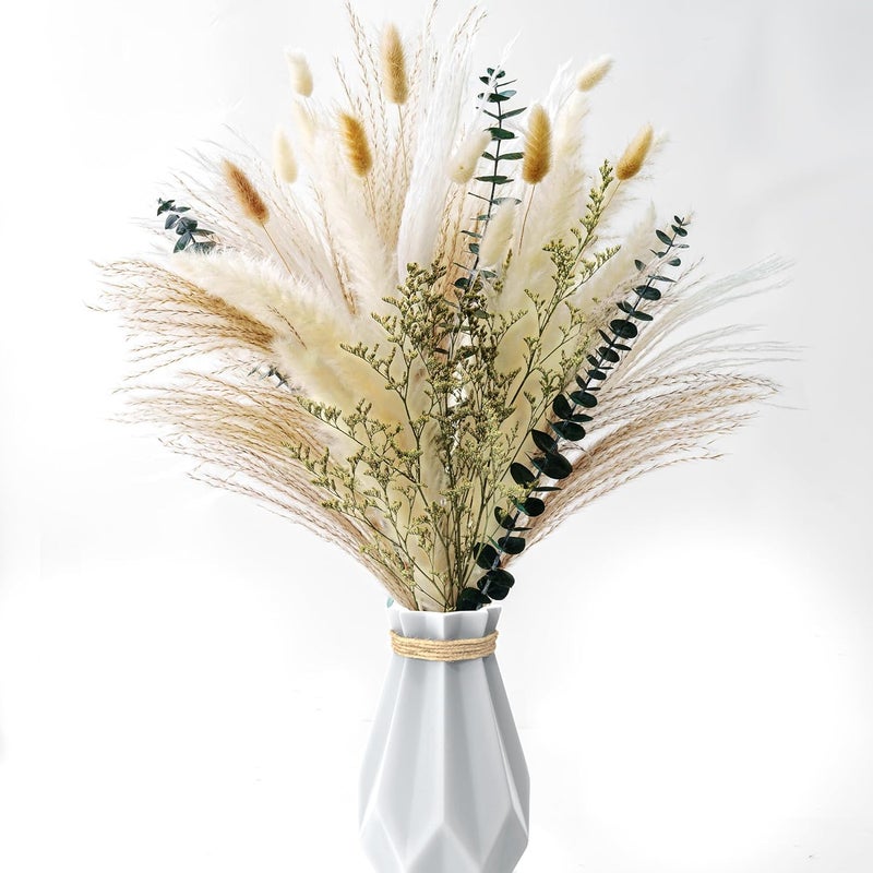 Kocat Olive Green Bathroom Decor and Boho Wedding Bouquets - Blended Dried Bouquet and Pampas Grass Bouquet - Unleash Your Creativity with Chic, Versatile Dried Greenery & Green House Decor - Image 2