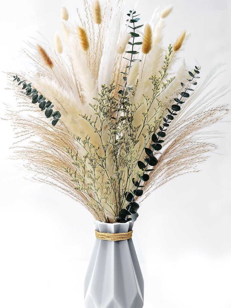 Kocat Olive Green Bathroom Decor and Boho Wedding Bouquets - Blended Dried Bouquet and Pampas Grass Bouquet - Unleash Your Creativity with Chic, Versatile Dried Greenery & Green House Decor - Image 1