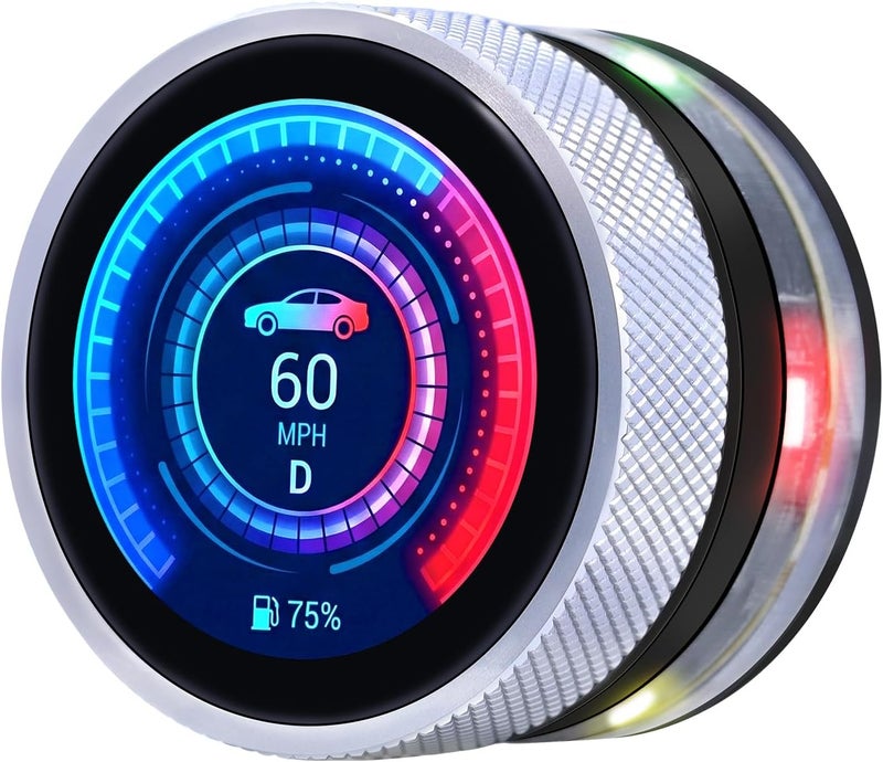 لوحة تطوير ESP32 للعرض الدوار 240x240 - 1.28 بوصة HMI IPS دائري مع مقبض لمس، مع دعم WiFi 2.4G و BLE وشاشة لمس سعوية متوافقة مع Arduino IDE ومكتبة LVGL، لون فضي - Image 1