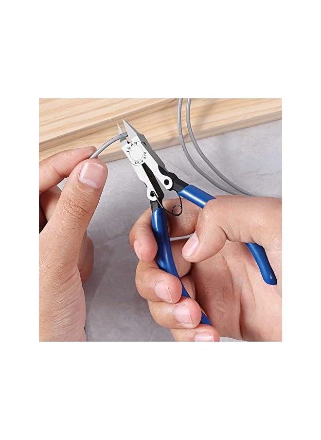PROMASS - promass Wire Flush Cutters, Model Sprue Wire Clippers for Crafting, Ultra Sharp and Precision CR-V Side Cutting nippers, Ideal for Clean Cut and Precision Cutting Needs - Image 1