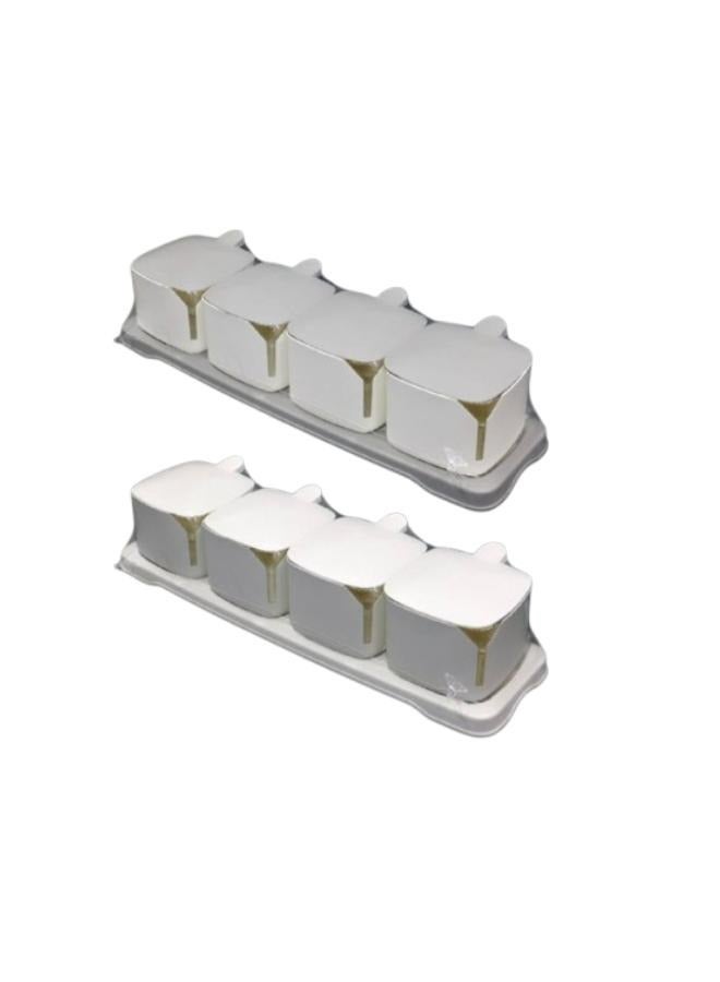Set of 4 plastic spice boxes