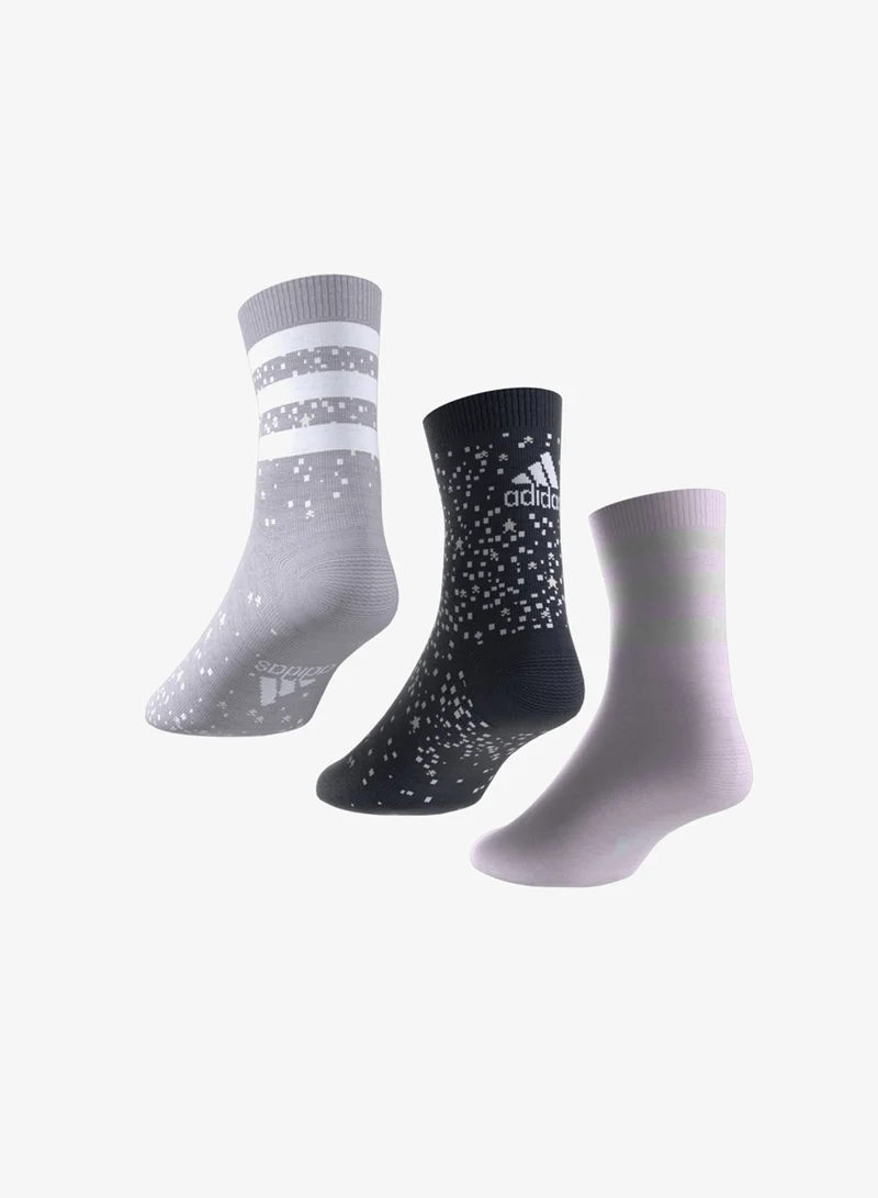 Adidas 3 Pack Winter Glam Crew Socks