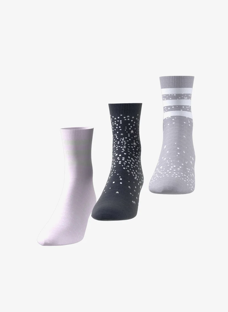 Adidas 3 Pack Winter Glam Crew Socks