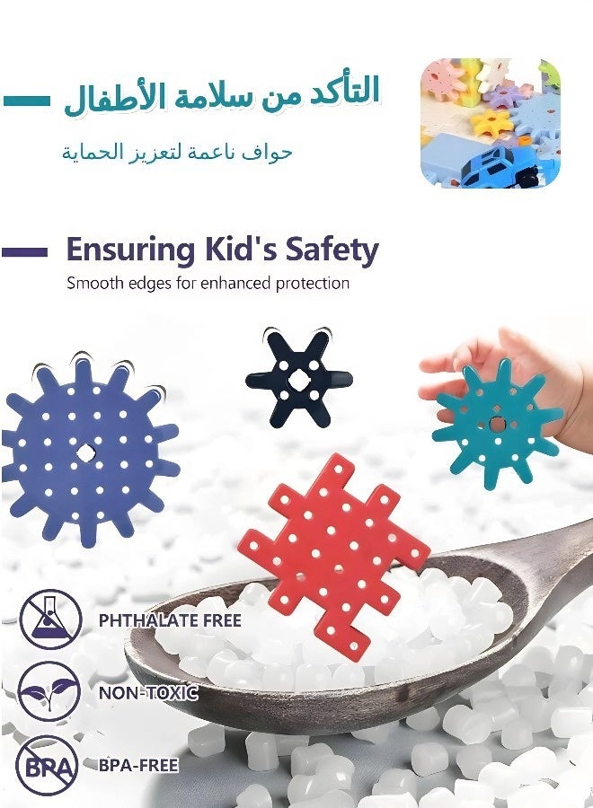 This 249-piece STEM electric gear building block set is a children's building block set, a Montessori toddler building block toy, and a children's cube, suitable for early childhood development. It is an ideal gift for boys and girls aged 3 and up. - Image 5