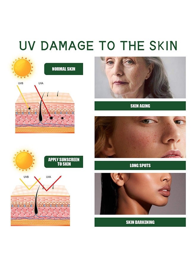 OUHOE Aloe Soothing Sun Cream SPF50+ PA+++,For Sensitive Skin,Waterproof & Sweatproof Moisturizing Sunscreen 50ml  - Image 5