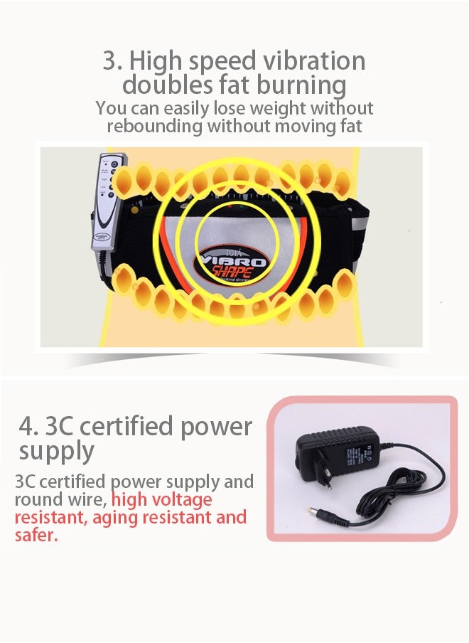 Generic - Electric Slimming Belt,Electric Fitness Slimming Massager Waist Trimmer Belt Waist Abdominal Belly Vibrating Heating Waist Belt for Weight Loss Fat Burning Tool - Image 1