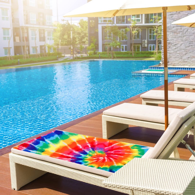 LIVILAN Oversized Tie Dye Beach Towel Blanket, Quick Dry and Sand Free Towel for Adults, 30â€X60â€Large and Lightweight Bath Pool Swimming Towel, Ideal Gifts for Family - Image 5