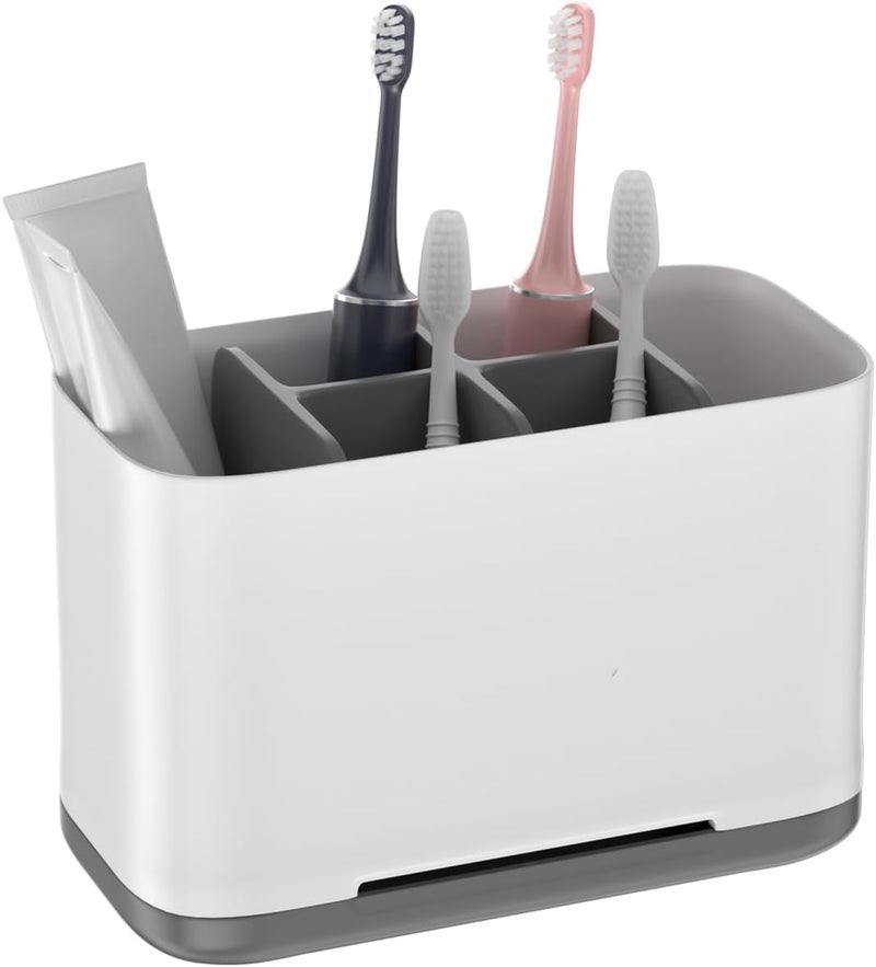 Boniry Toothbrush Holders for Bathroom - Durable and Sturdy Brush Holder, Multipurpose Brush Holder for Bathroom Wall - Perfect for Home Use (Black & White) - Image 1
