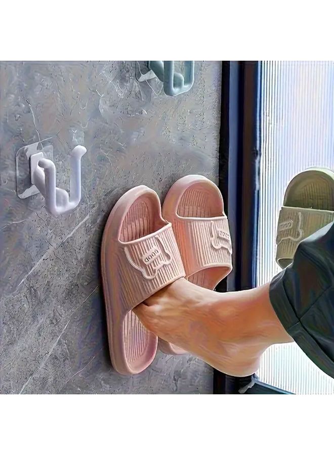3 Pcs Self Adhesive Shoe Rack With Wall Hooks For Bathroom Kitchen Bedrooms - Image 5