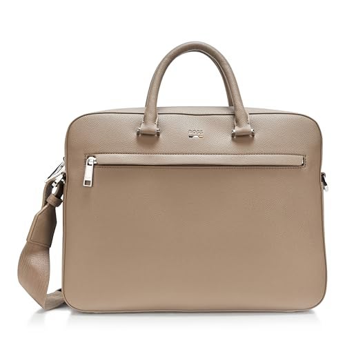 BOSS, Ray Soft Friendly Leather Brief Case, Garden Moss Green, One Size - Image 1