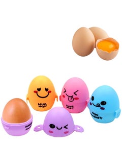 CMGTYYD 4Pcs Portable Egg Storage Box, Lovely Cartoon Egg Box, Pla-stic Egg Protector Tray for Outdoor Hiking Travel Picnic Camping Essen-tial  - Image 1