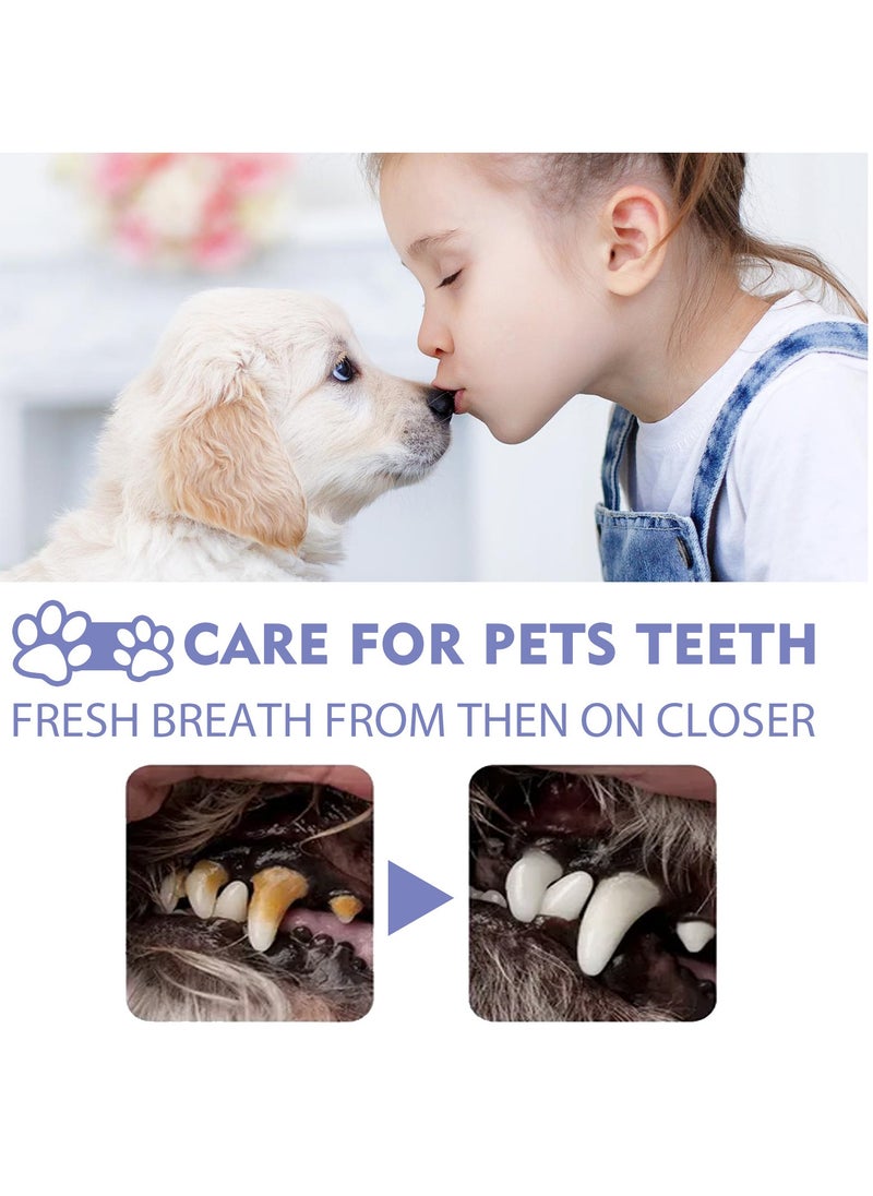 Dog and Cat Teeth Cleaning Spray Pet Breath Freshener Spray Care Cleaner Pet Oral Spray Teeth Cleaner Eliminate Bad Breath