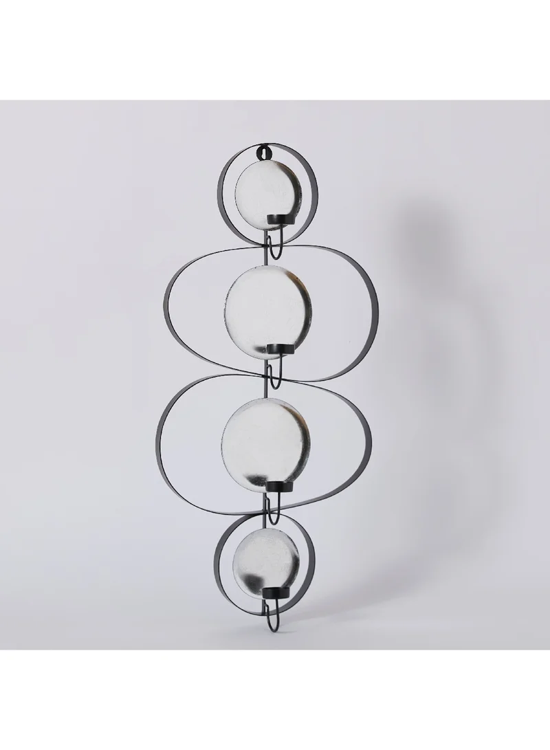 Home Box Aron Metal 4 T-Light Wall Art 35.5 x 77 x 10 cm
