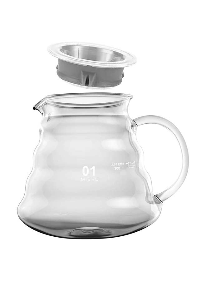 Pour Over Glass Range Coffee Pot Clear - Image 1