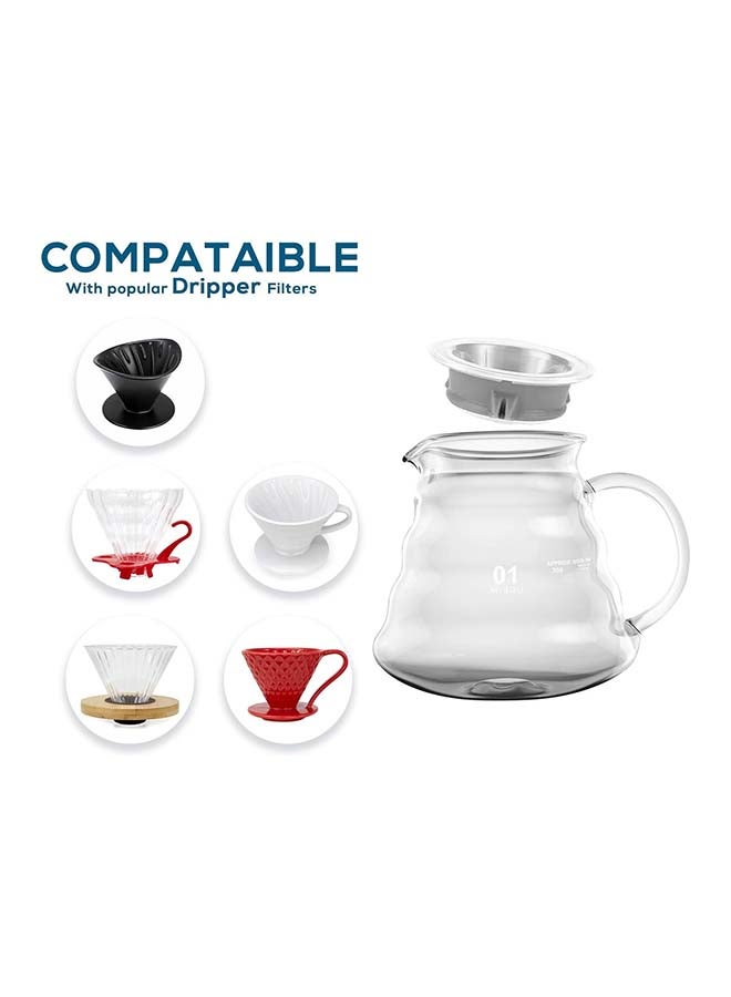 Pour Over Glass Range Coffee Pot Clear - Image 2