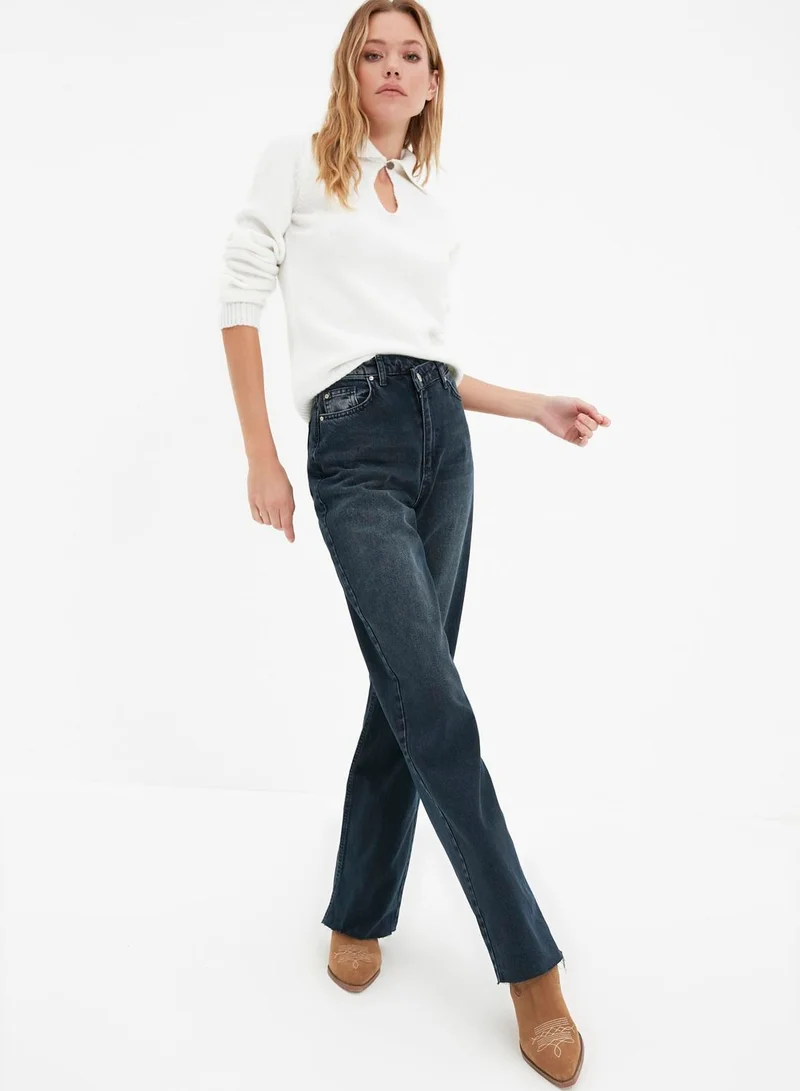 trendyol High Waist Straight Jeans