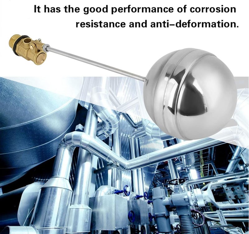 DN15 Float Ball value, Water Sensor Stainless Steel with Brass, for Magnetic Level Switch and Liquid Level Measurement - Image 3