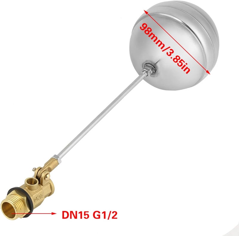 DN15 Float Ball value, Water Sensor Stainless Steel with Brass, for Magnetic Level Switch and Liquid Level Measurement - Image 2