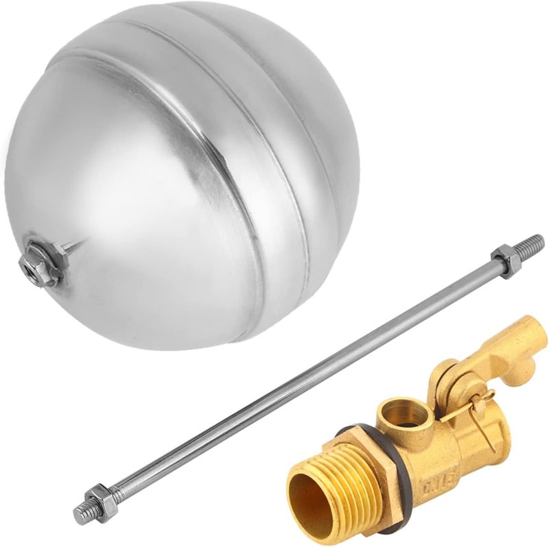 DN15 Float Ball value, Water Sensor Stainless Steel with Brass, for Magnetic Level Switch and Liquid Level Measurement - Image 1