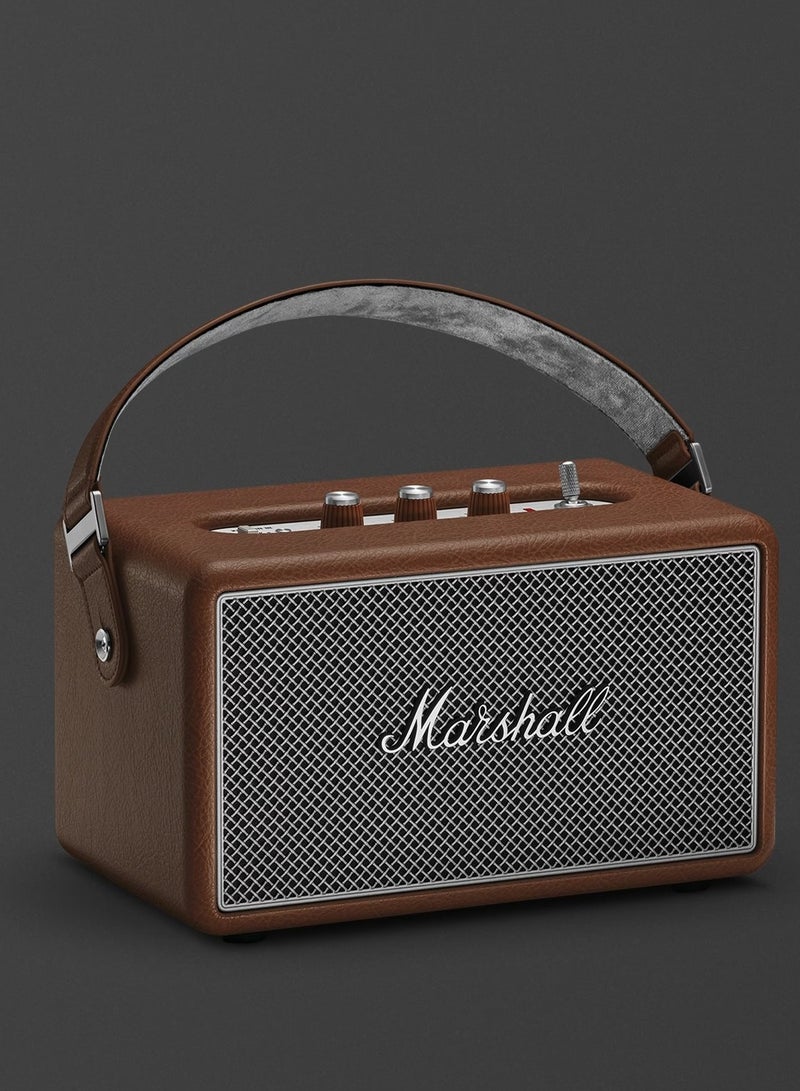 Marshall Kilburn III Portable Bluetooth Speaker, 50+ Hours Battery Life, 360° Sound, IP54 Water & Dust Resistance, Vintage Design, USB-C Charging - Brown - Image 4