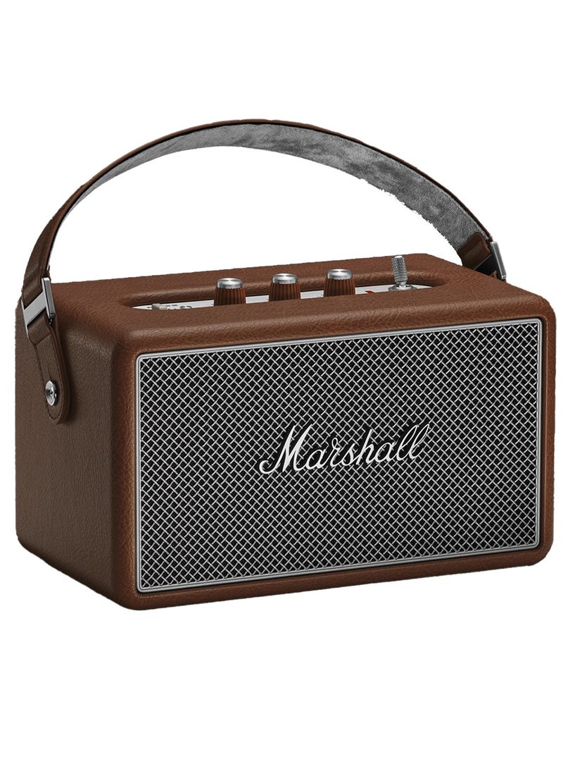 Marshall Kilburn III Portable Bluetooth Speaker, 50+ Hours Battery Life, 360° Sound, IP54 Water & Dust Resistance, Vintage Design, USB-C Charging - Brown - Image 1
