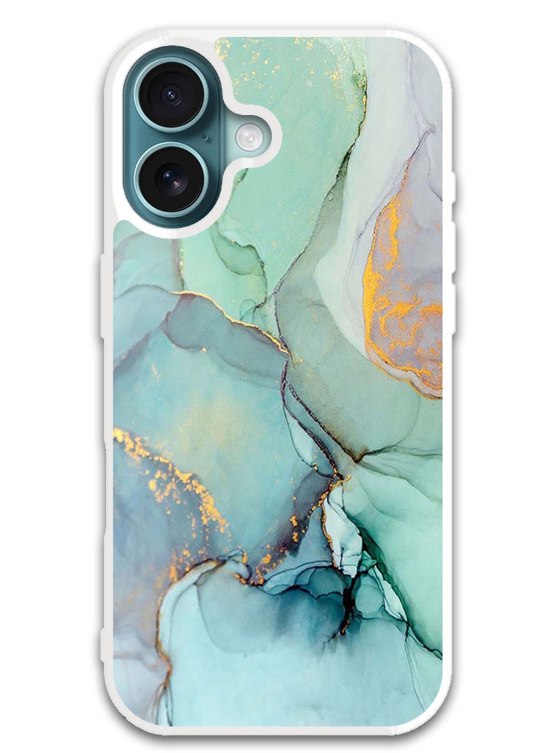 Theodor Protective Case Cover For APPLE IPHONE 16 Crack Lines (White Bumper) - Image 1