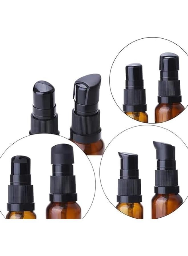 بيوينتي زجاجات مضخة لوشن زجاجية كهرمانية من يلا جوي - 3 عبوات 100 مل قابلة لاعادة الملء بحجم مناسب للسفر بتصميم مانع للتسرب، حماية من الاشعة فوق البنفسجية وموزع صابون صغير محمول لمستحضرات التجميل ومستحضرات - Image 4