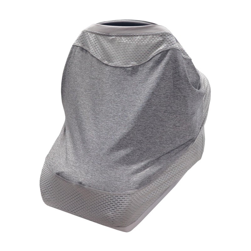 boppy غطاء متعدد الاستخدامات بوبّي 4 وأكثر، لؤلؤي، سريع الجفاف UPF 50+، قماش محبوك وشبكي قابل للتنفس، متعدد الاستخدامات لغطاء مقعد السيارة، غطاء للرضاعة، عربات الأطفال، عربات التسوق، الكراسي العالية والمزيد - Image 1