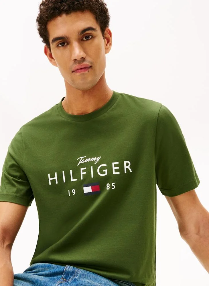 TOMMY HILFIGER  Logo Crew Neck T-Shirt for Men | Best Price UAE