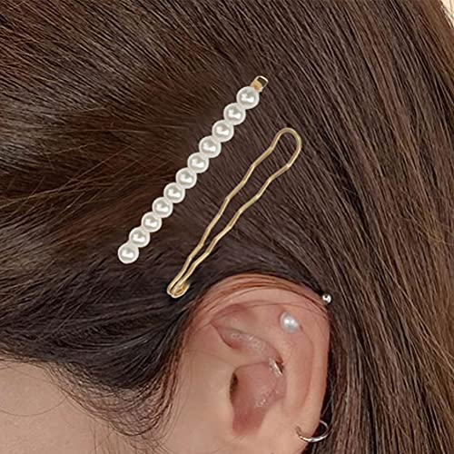 SUMAJU 16 Pieces Geometric Metal Hair Pins, Pearls Hair Clips Elegant Hair Barrettes Bridal Gold Metal Bobby Pins Dainty Embellished Bobby Pins for Woman and Girls - Image 5