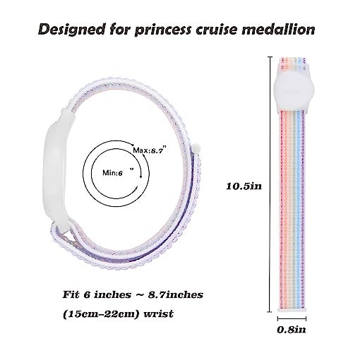 Orisell 2 Packs Princess Cruise Medallion Holder Compatible for Princess Cruise Medallion，4 Pack Cruise Luggage Tag Holder for Princess Cruise Ships (Black-Pink) - Image 5