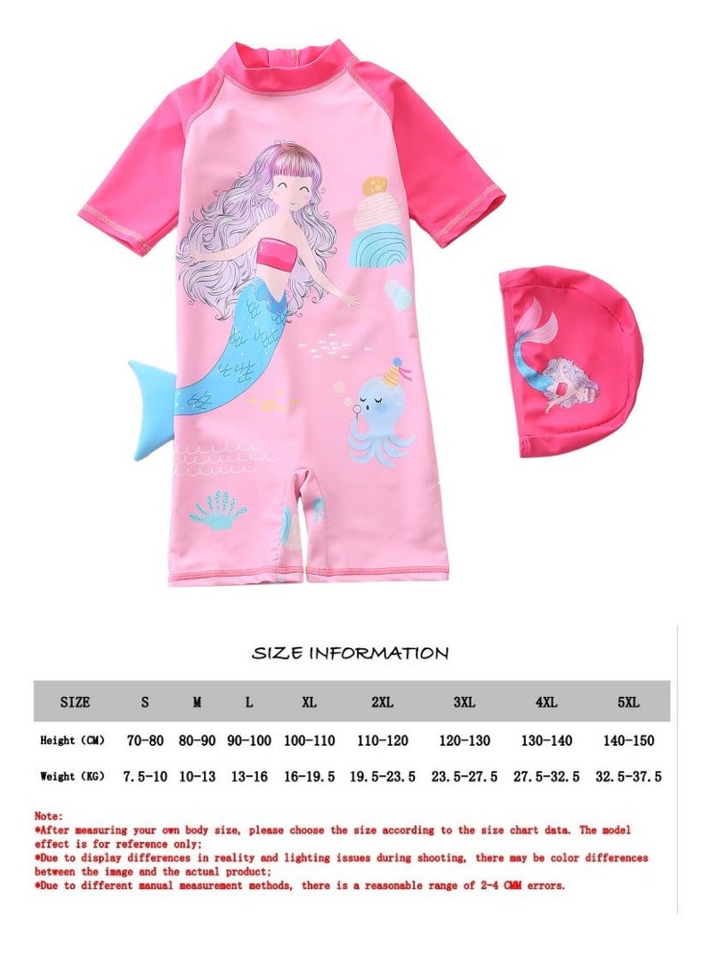 Y&D 2 piece children's swimsuit girl baby one piece surfing suit baby swimming pool girl swimsuit 100-110 cm - Image 3