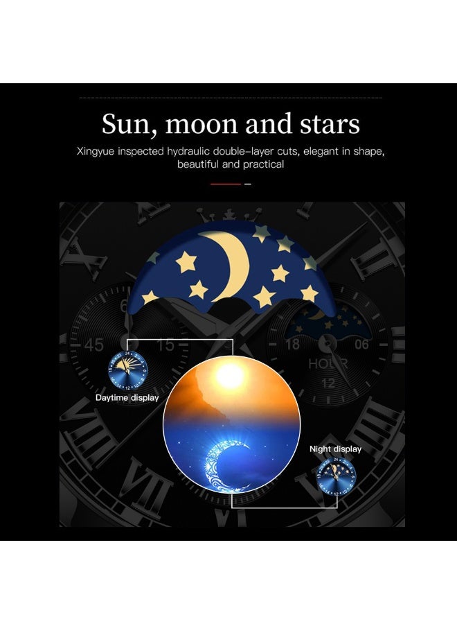 OLEVS Watches for Men Leather Analog Quartz Fashion Business Dress Watch Day Date Luminous Waterproof Casual Male Wrist Watches - Image 4