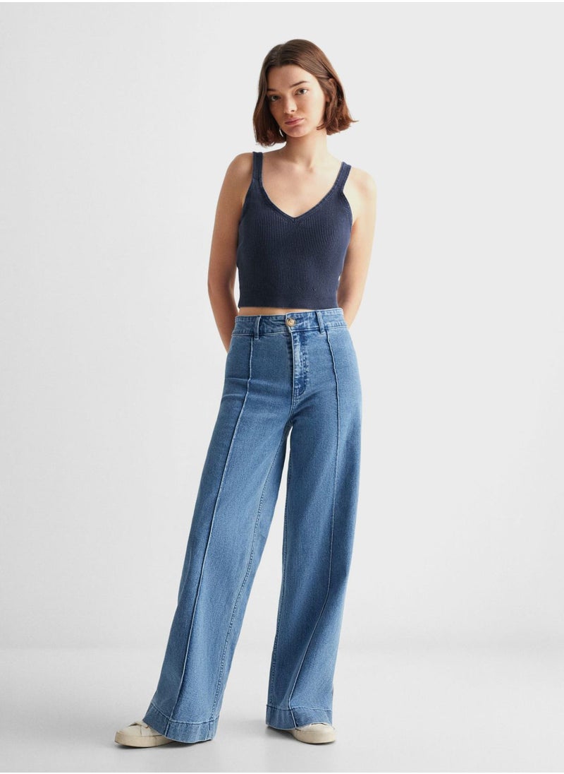 MANGO - Youth Strappy Knitted Top - Image 1