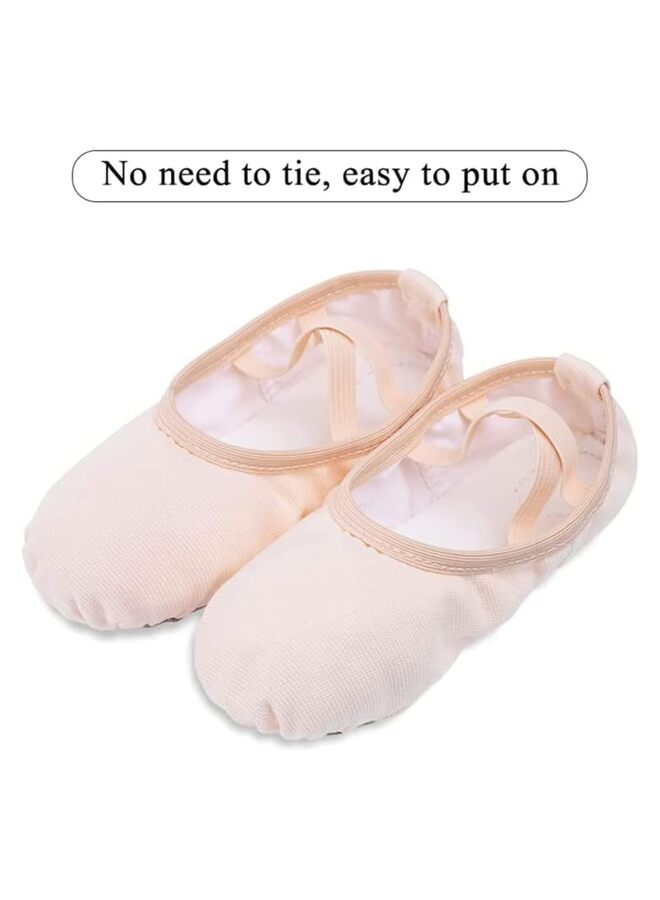 Ballet Shoes For Girls, Ballerina Toddler Soft Leather Dance Slippers for Toddler/Little Kid/Big Kid (Size-24) - Image 4