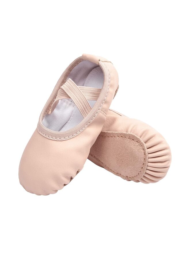 Ballet Shoes For Girls, Ballerina Toddler Soft Leather Dance Slippers for Toddler/Little Kid/Big Kid (Size-24) - Image 1