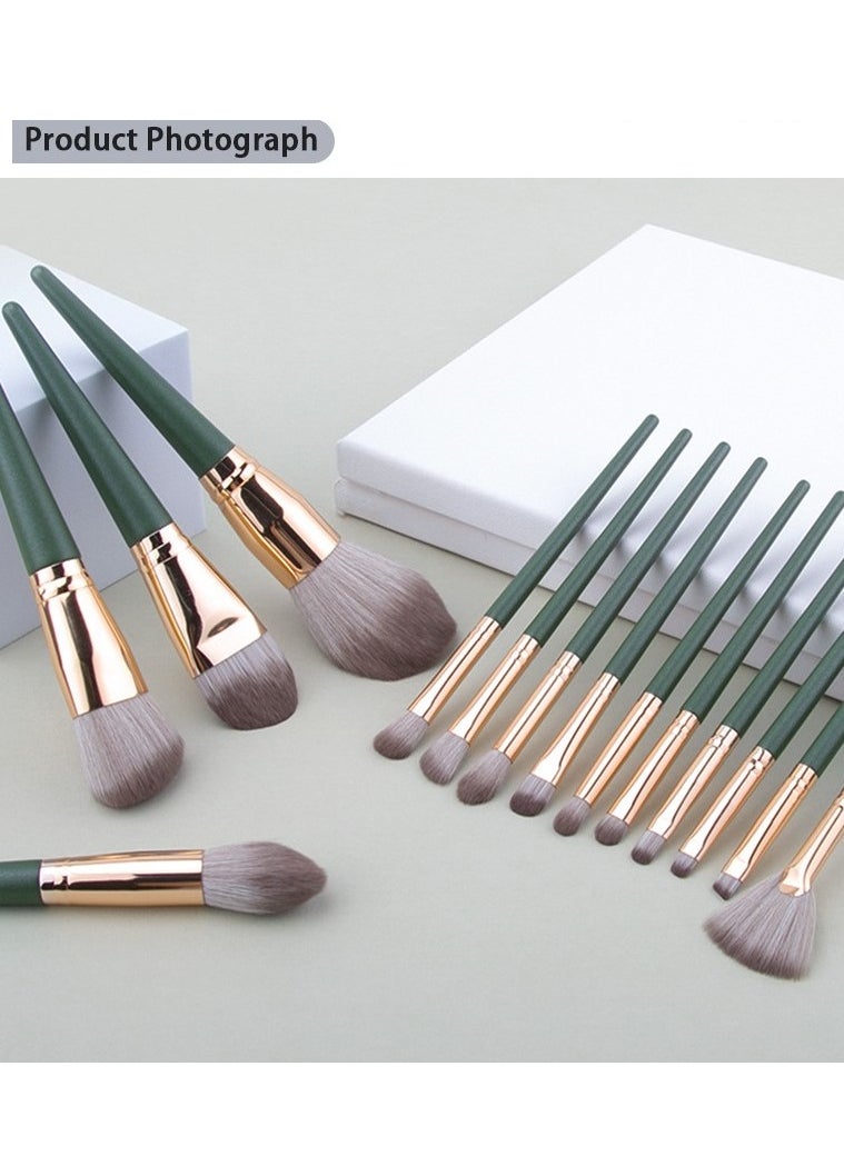 Generic 14-Piece Makeup Brush Set, Soft Bristle Blush and Eyeshadow Brushes, Portable Full Set Beauty Tools Gift  - Image 4