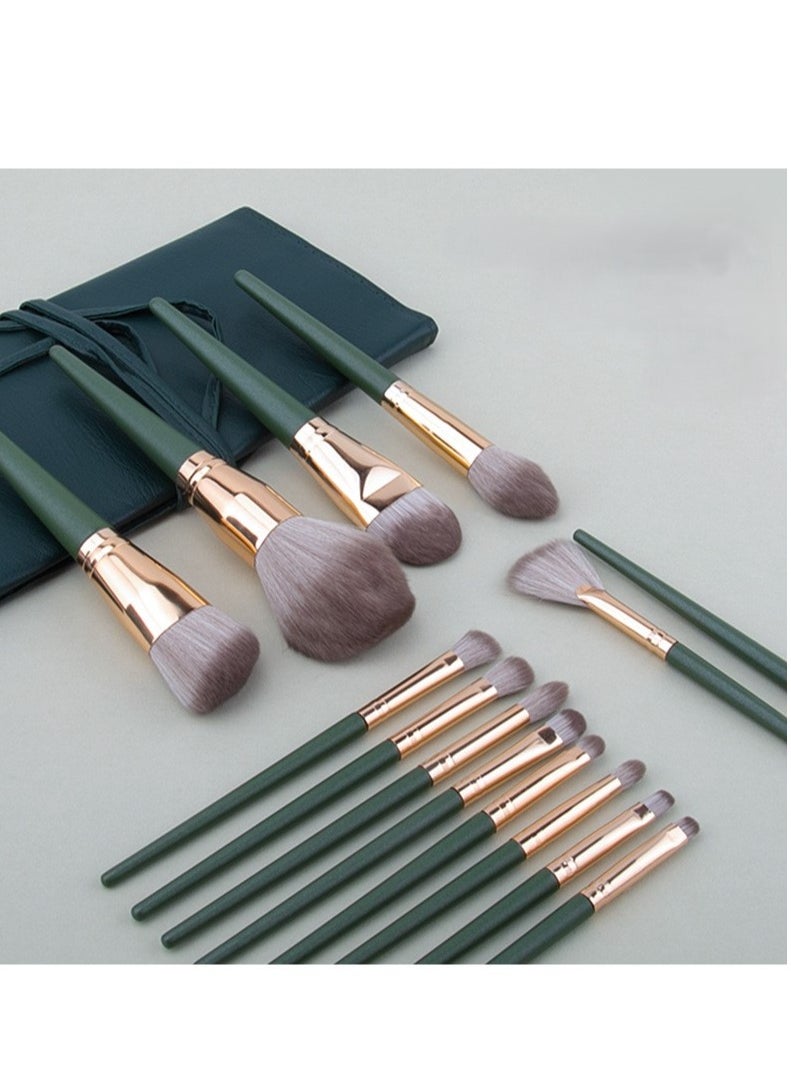 Generic 14-Piece Makeup Brush Set, Soft Bristle Blush and Eyeshadow Brushes, Portable Full Set Beauty Tools Gift  - Image 2