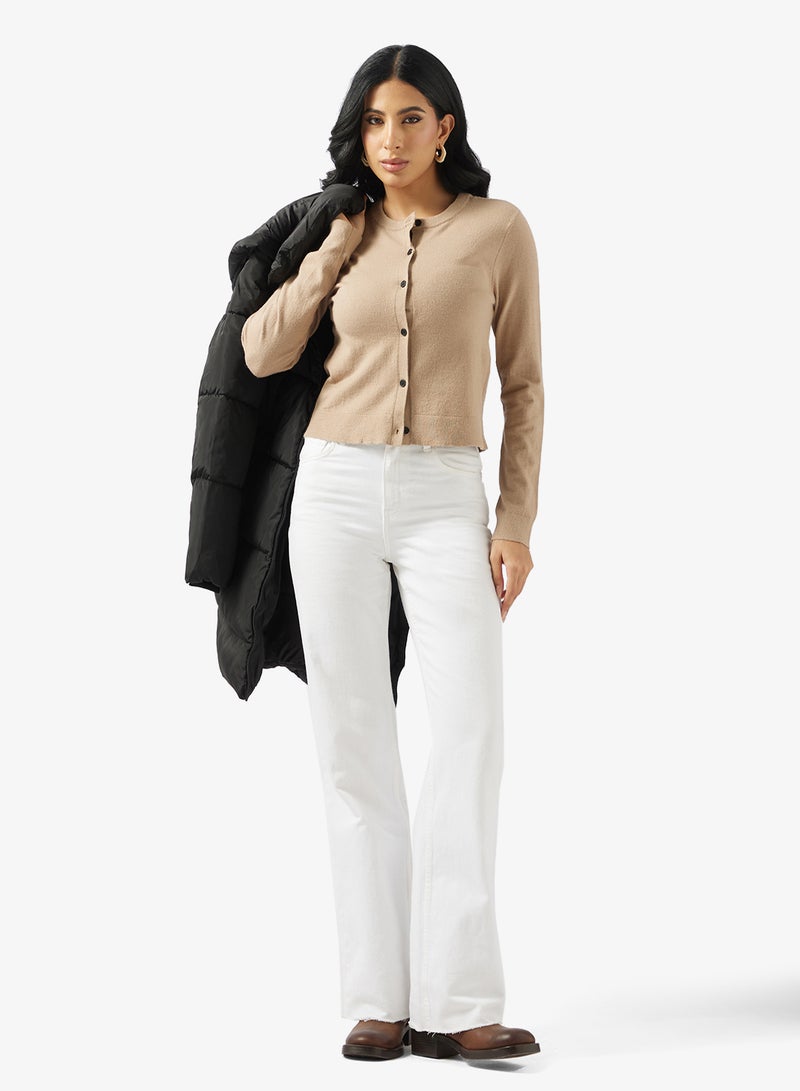 VERO MODA Vicky Long Sleeve O-Neck Button Cardigan - Image 4