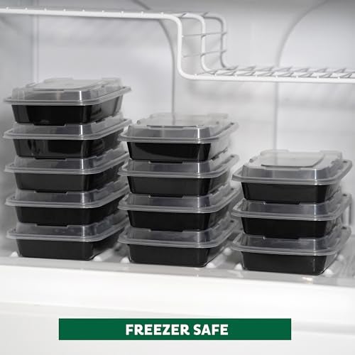Freshware حاويات تحضير الوجبات من فريش وير 15 قطعة (عبوة من 1) حاويات تخزين الطعام مع أغطية، صندوق بنتو، خالية من BPA، قابلة للتكديس، آمنة للاستخدام في الميكروويف/غسالة الصحون/الفريزر (28 أونصة) (قد يختلف اللون) - Image 5