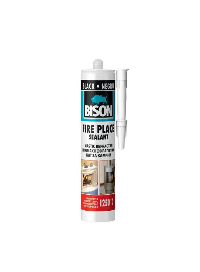 Bison Fire Place Sealant – High Temperature Resistant Silicone – 530g Cartridge – Heatproof Sealant for Fireplaces, Stoves & Chimneys - Image 2